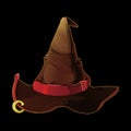 Old druid hat game icon Royalty Free Stock Photo